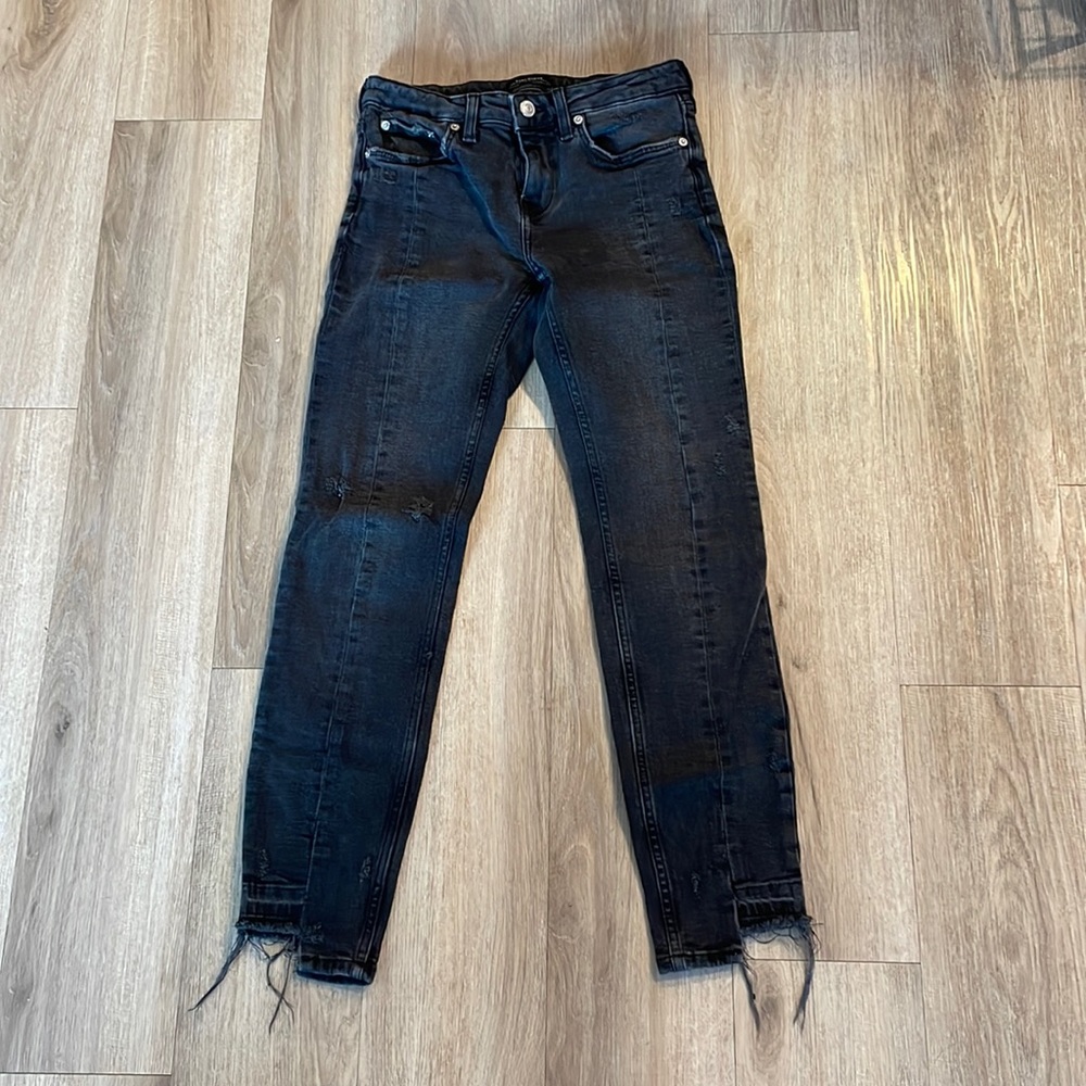 Zara Mid-Rise Black Jeans